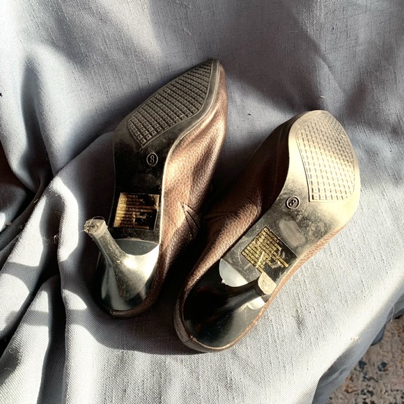 Bronze pointy toed mule leather size 8 - Picture 5 of 5